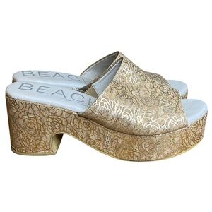 BEACH by Matisse Womens Terry Block Platform Casual Sandals Women’s Size 10